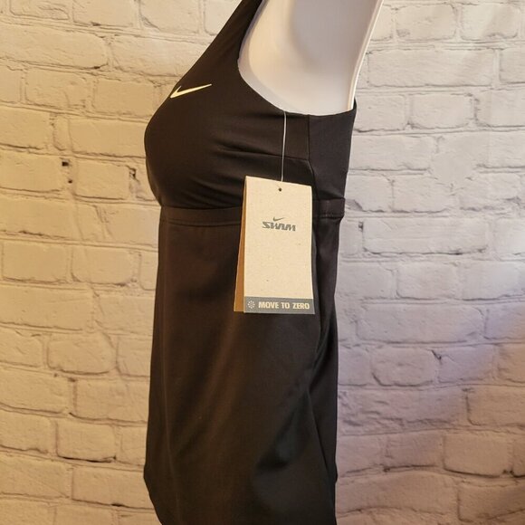 Nike Womens Logo Scoop Neck Tankini Swim Top - Picture 3 of 5